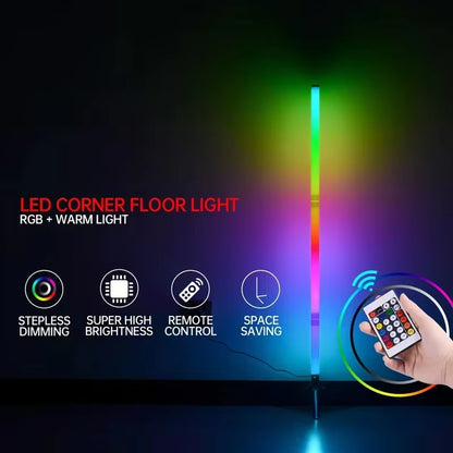 LED Floor Lamp Living Room RGB+WW+CW for Room Decoration USB Power Supply Nordic Houses Decoration Long Ground Floor Lights