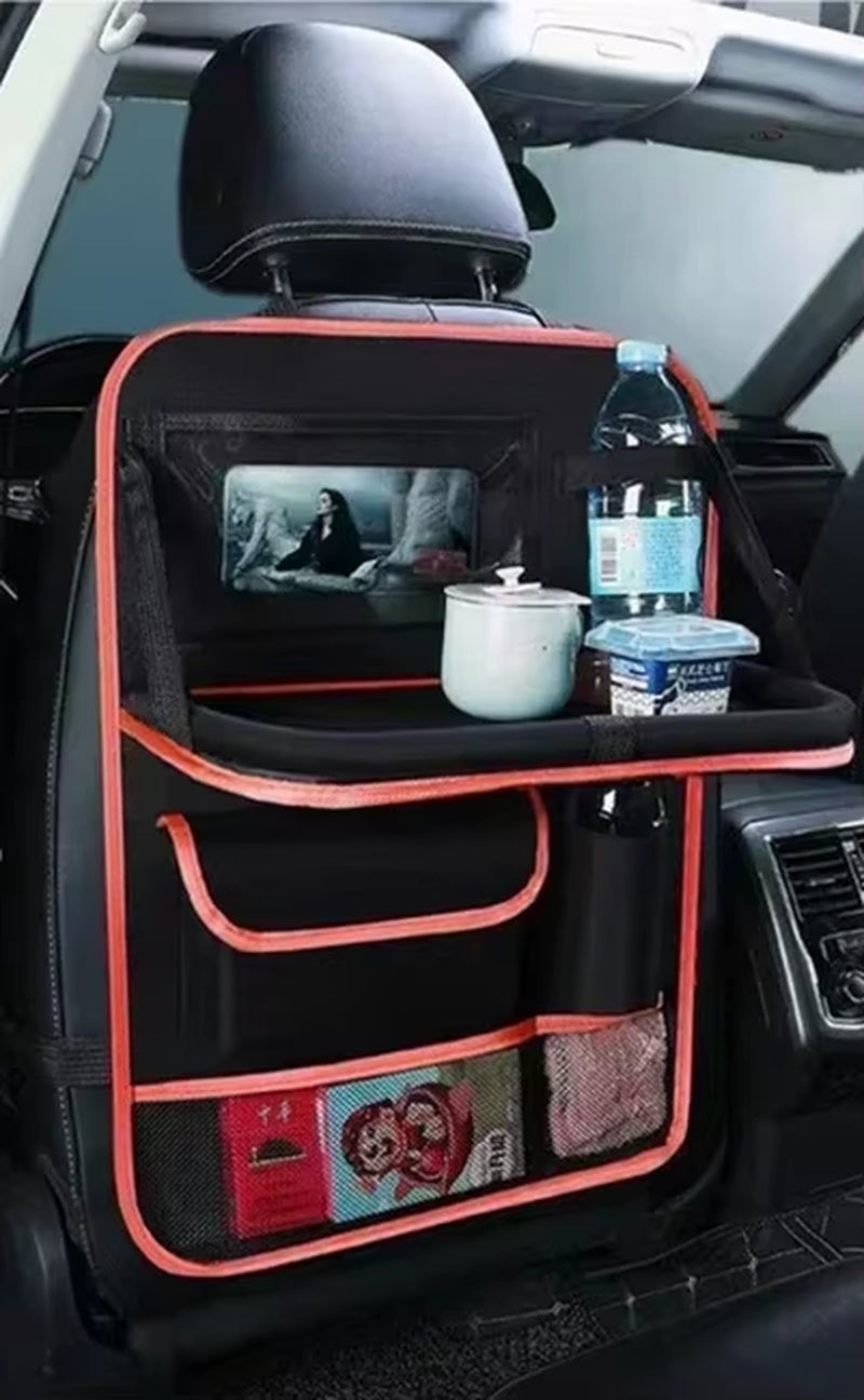 Car Accessories Universal Car Seats Organizer with Tray Tablet Holder Multi-Pocket Storage Automobiles Interior Stowing Tidying