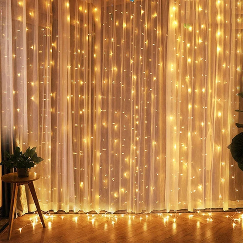 USB Festoon String Light Fairy Garland Curtain Light Christmas Light Christmas Decor for Home Ramadan Decorative New Year Lamp