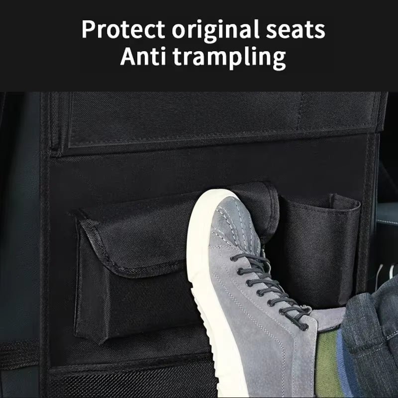 Car Accessories Universal Car Seats Organizer with Tray Tablet Holder Multi-Pocket Storage Automobiles Interior Stowing Tidying