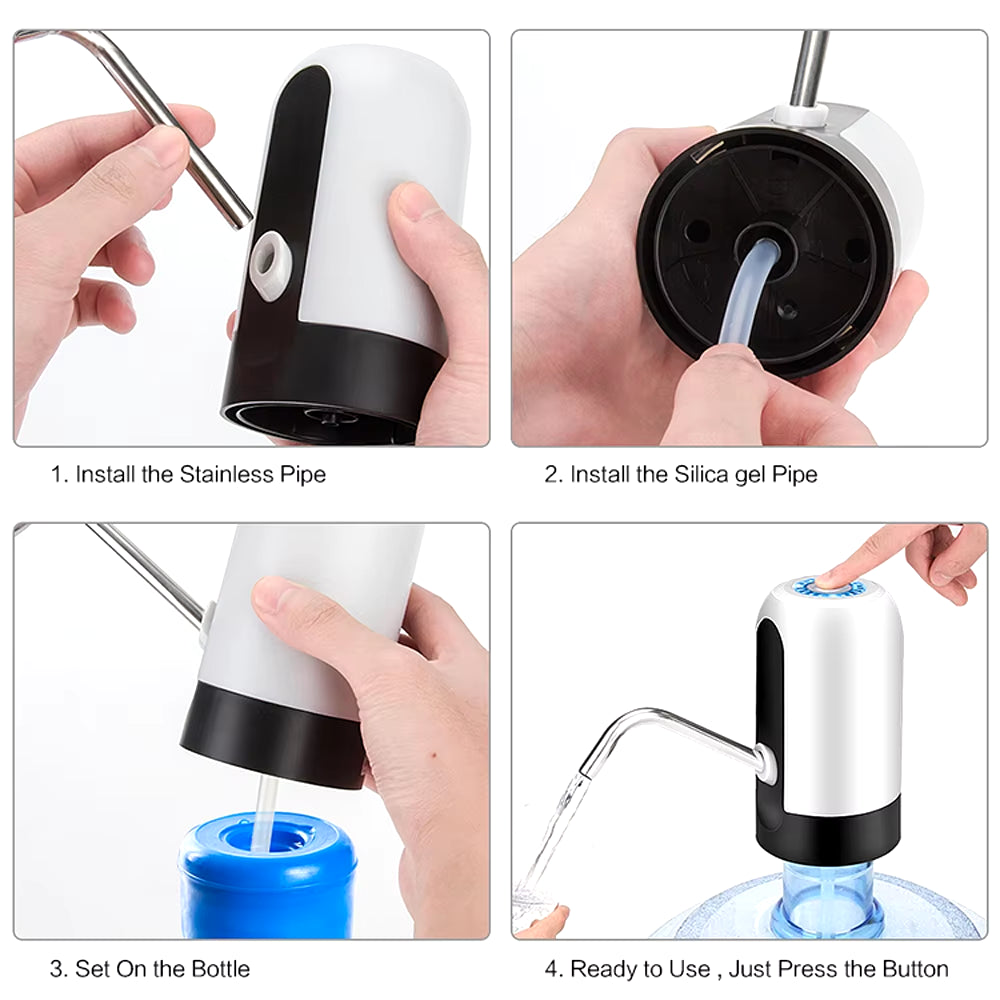 Mini Barreled Electric Liquid Bottle Pump USB Charge Automatic Portable Home Drinking Water Dispenser